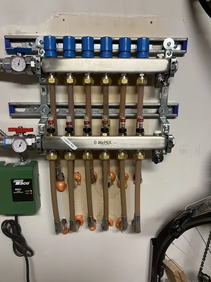 Plumber performing Gas Leak Detection at a residential property in Guthrie